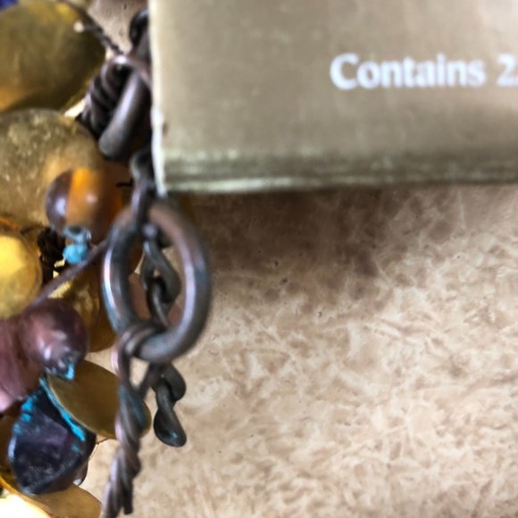 Pier 1 Gold Disc Drapery PepperBerry Beaded Tie Back 24” Set of 2 New NWT - Picture 5 of 6